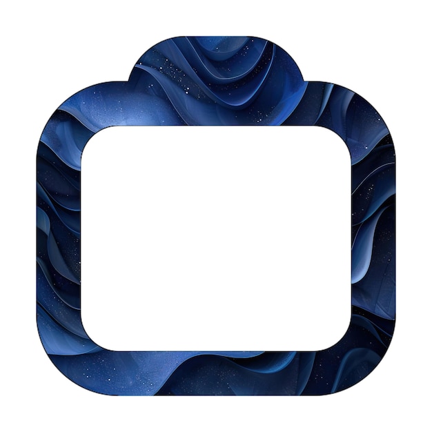 иконка фото портфеля пустая синяя градиент фона стиль дизайна