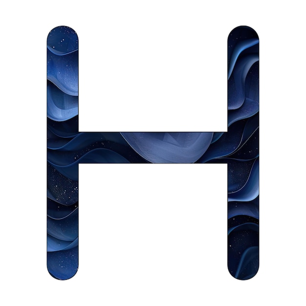 사진 아이콘 h 파란색 그래디언트 배경 스타일 디자인