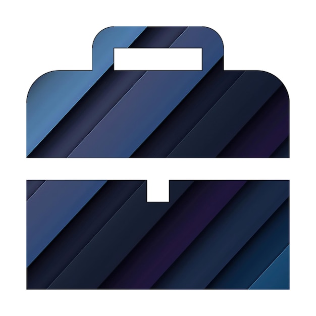 Foto icone foto valigetta icona blu ciano texture diagonale scura