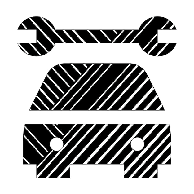 Фото иконы автомеханик икона черно-белые диагональные линии