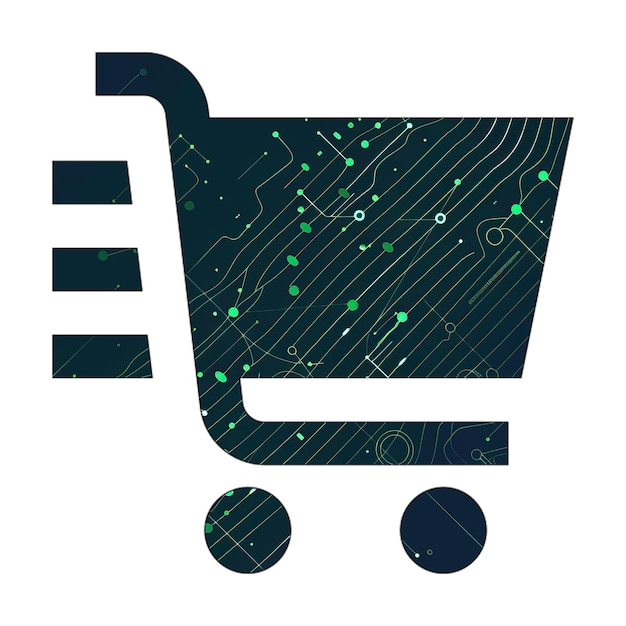 photo icons cart shopping fast icon green technology texture