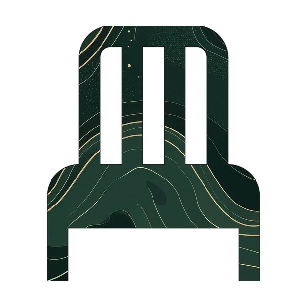 Photo photo icons chair icon green marble gold texture