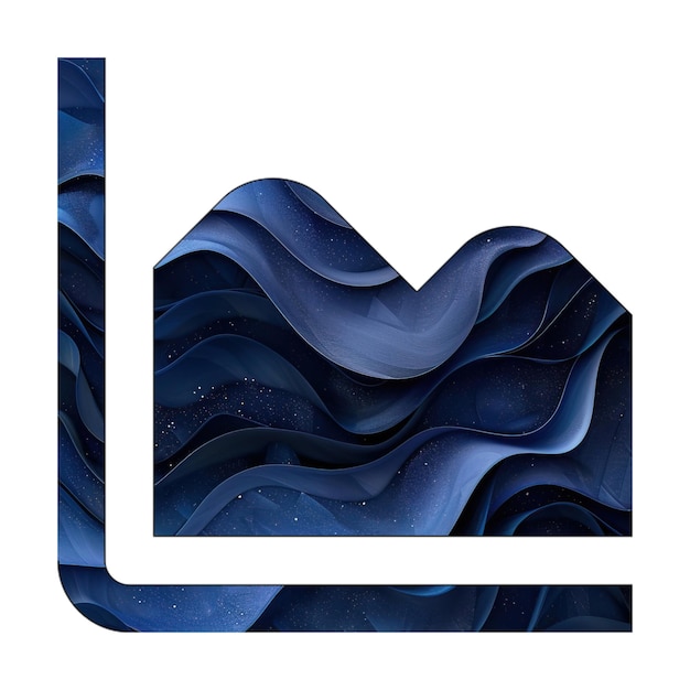 Фото иконы диаграмма площадь синий градиент фон стиль дизайна