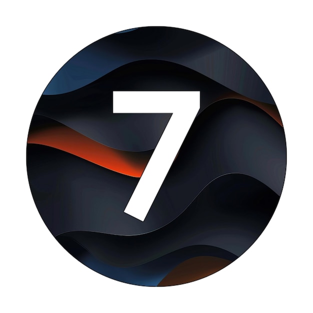 Фото иконы круг 7 икона темно-черно-оранжевые волны текстура