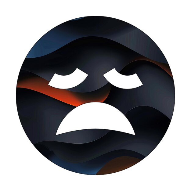 photo icons face weary icon dark black orange waves texture