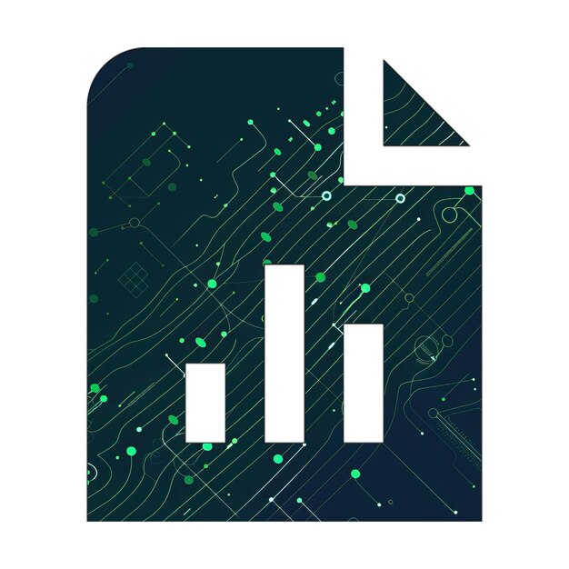 photo icons file chart line icon green technology texture