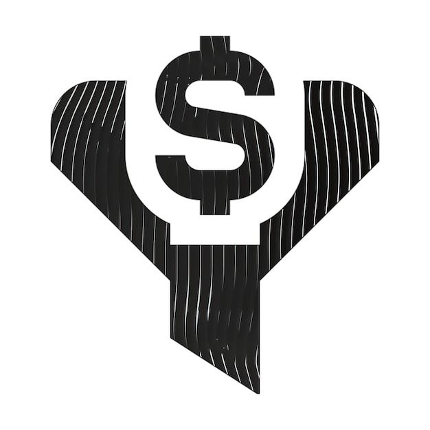 Фото Фото иконы воронка икона доллара черные белые линии текстура