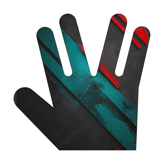 photo icons hand spock icon diagonal black green red