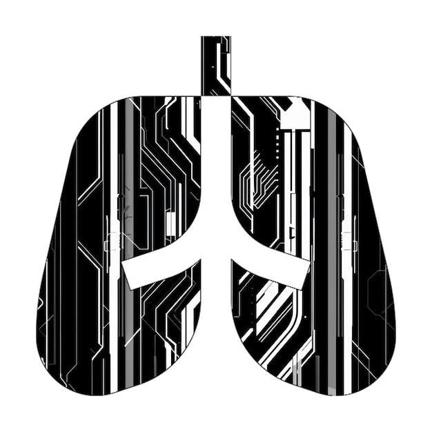 Photo photo icons lungs icon black white technology texture