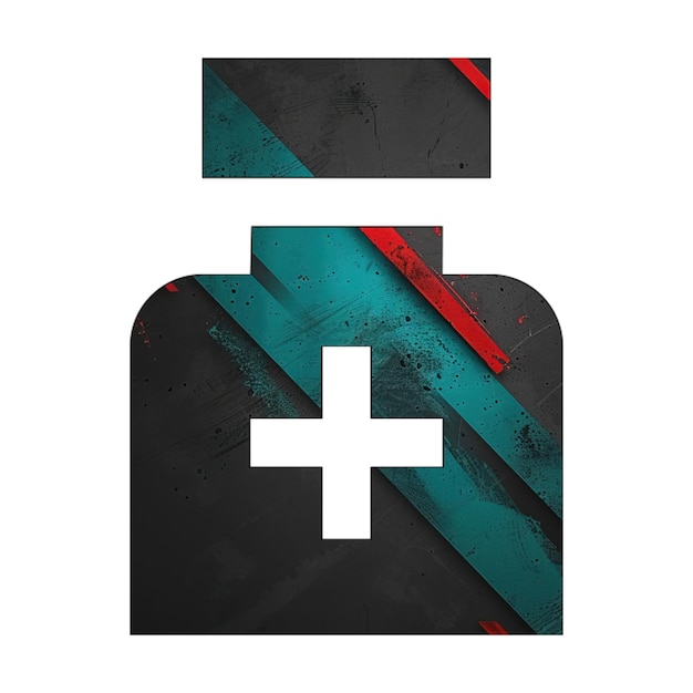 photo icons medicine icon diagonal black green red