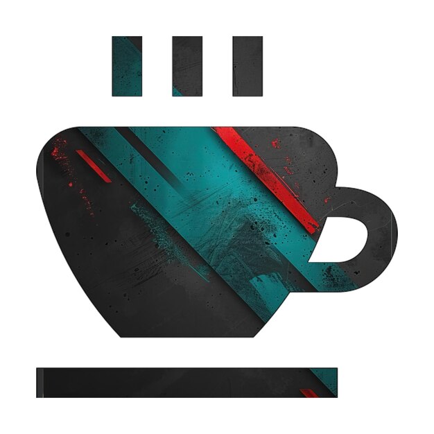 Photo photo icons mug hot alt icon diagonal black green red