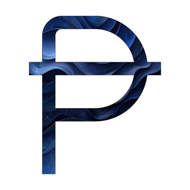 Фото Фото иконы песета знак синий градиент фон стиль дизайна