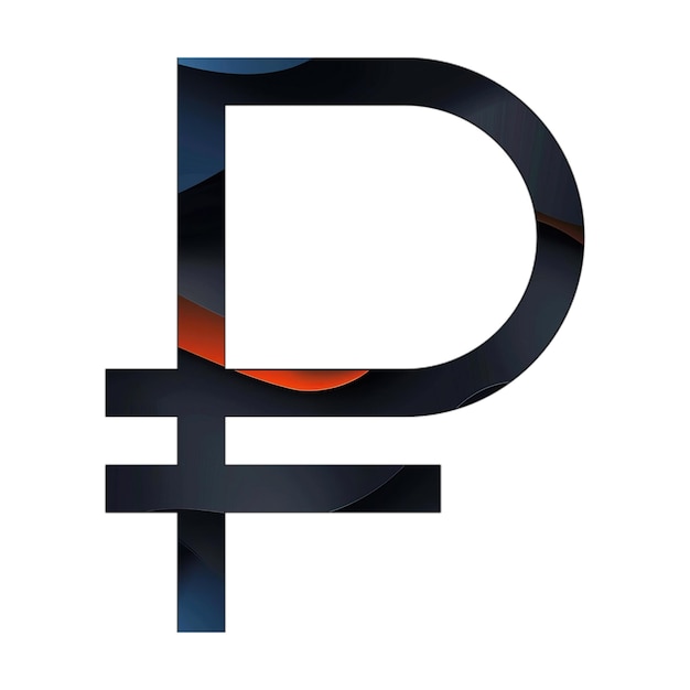 Фото иконы рубль знак икона темно-черно-оранжевые волны текстура