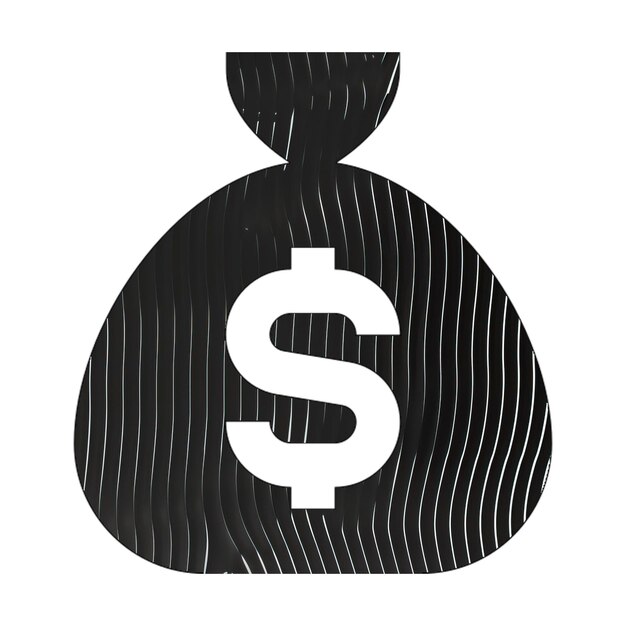 Фото иконы мешок доллар икона черные белые линии текстура
