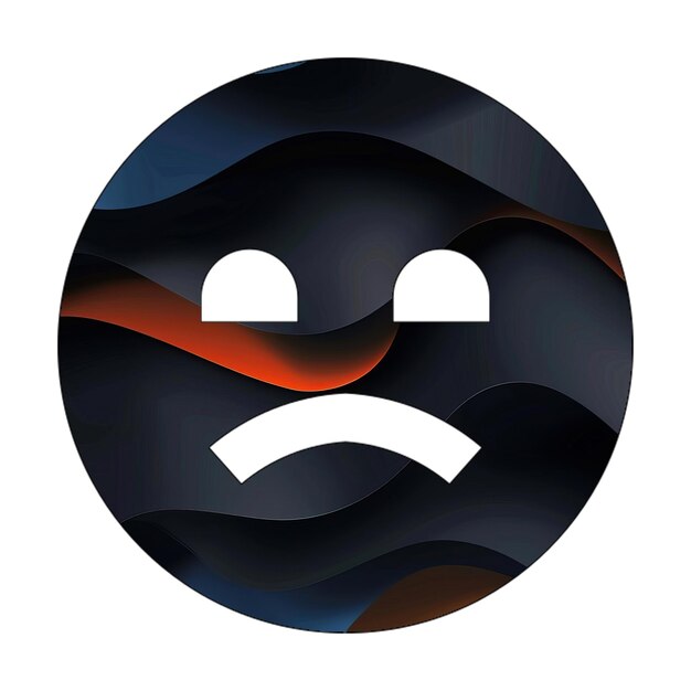 photo icons sad icon dark black orange waves texture