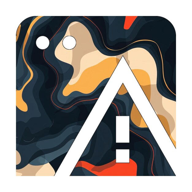 Photo photo icons sensor alert icon black orange black marble