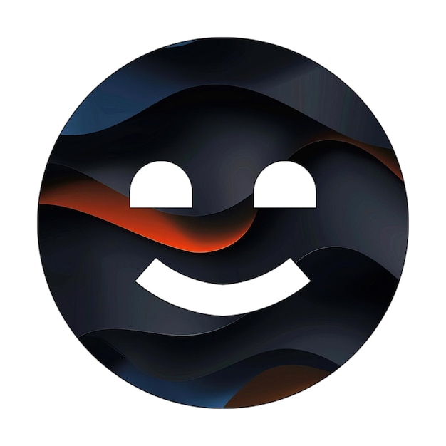 photo icons smile icon dark black orange waves texture