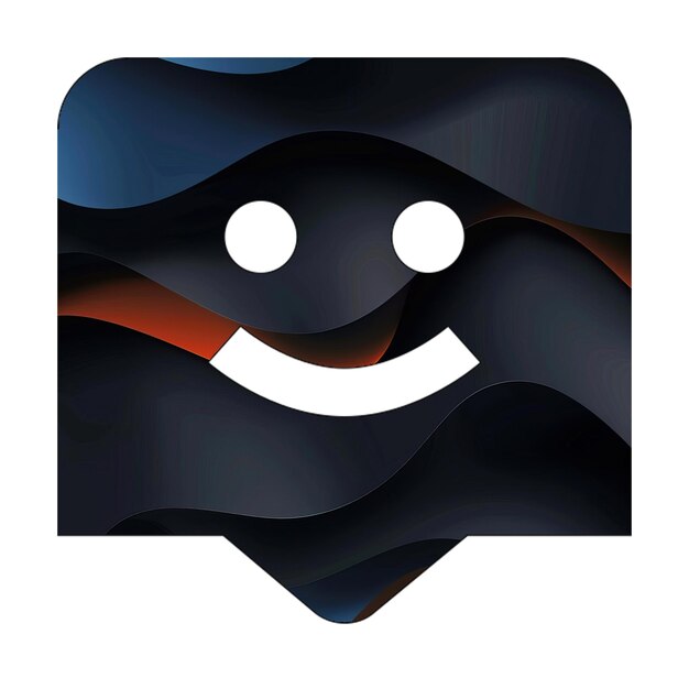 photo icons smiley comment alt icon dark black orange waves texture
