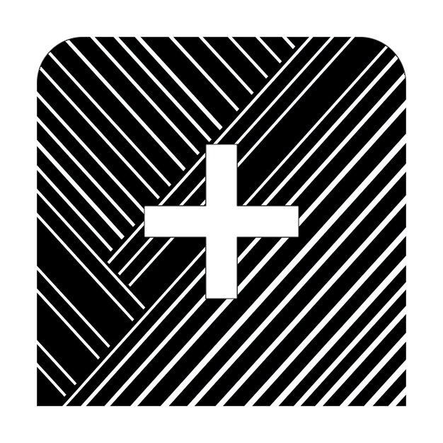 photo icons square plus icon black white diagonal lines