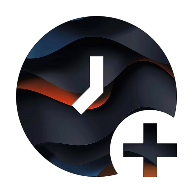photo icons time add icon dark black orange waves texture