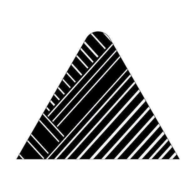 사진 아이콘 삼각형 아이콘 검은색과 색 대각선