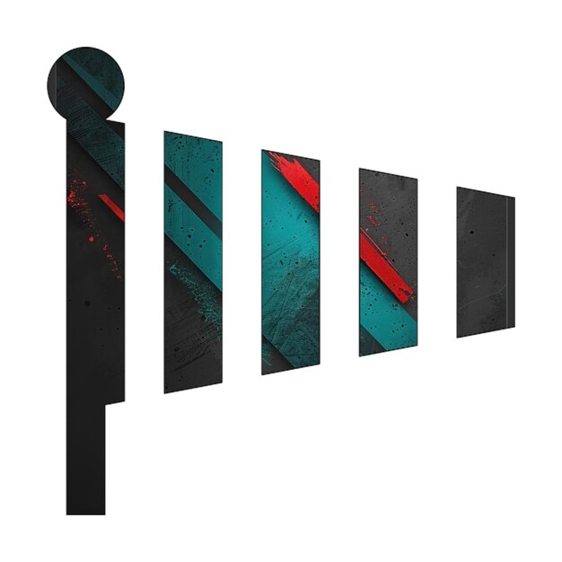 photo icons windsock icon diagonal black green red
