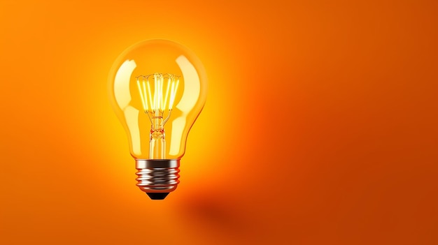 輝く電球のアイデアのクリエイティブな背景の写真
