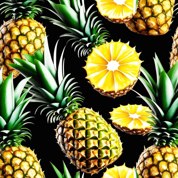 Photo illustation of pineapple with a water splash