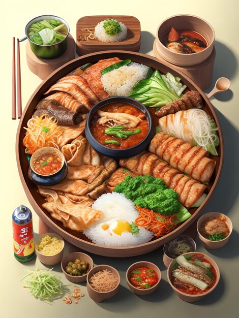 photo illustration of food dish hot pot which is very luxurious and delicious