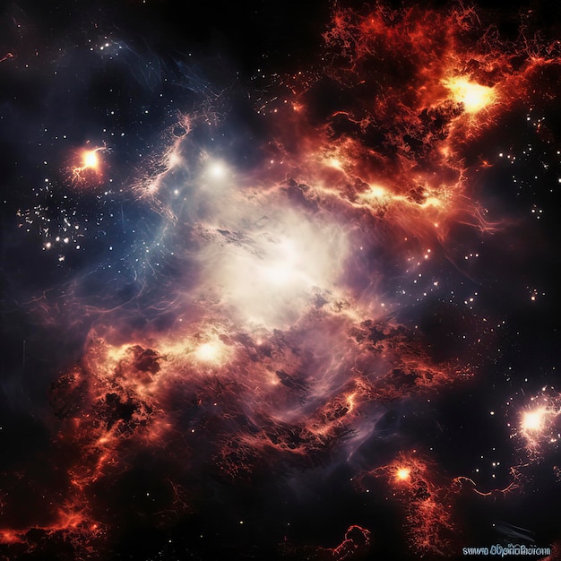 Photo illustration of galaxy with stars and sapce Genearive ai