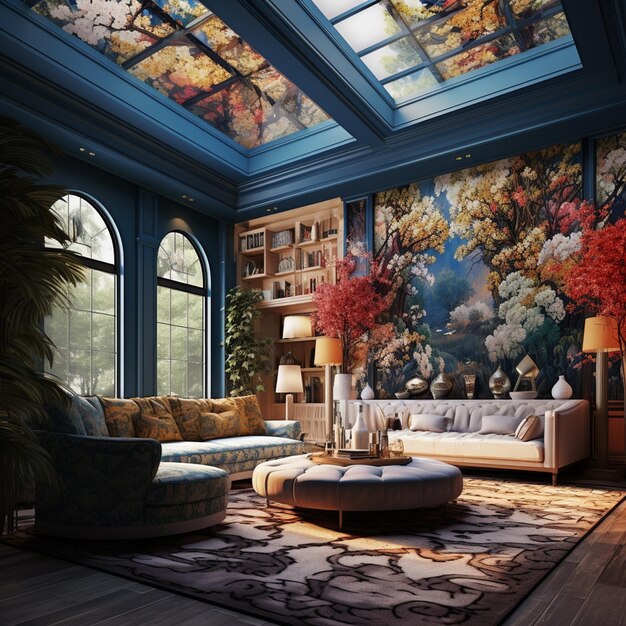 Photo illustration of the living room interior