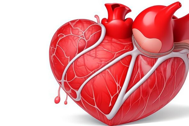 Foto illustrazione fotografica di un attacco cardiaco abbastanza realistico, un taglio di carta, una malattia cardiologica vettoriale