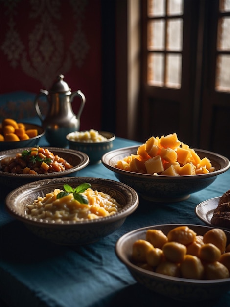 photo illustrations of various Moroccan foods 3