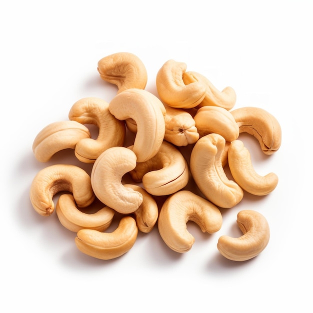 a photo image of a Cashews on a white