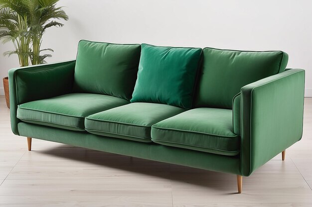 Photo image of a green sofa