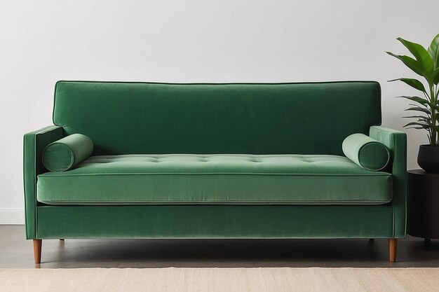 Photo image of a green sofa