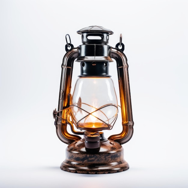 a photo image of a Kerosene Lamp on a white