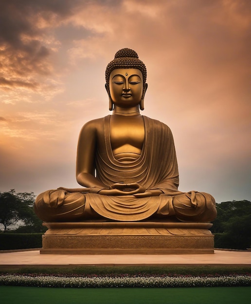 Photo of an immense Buddha statue