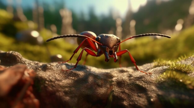 Foto foto di un'imponente formica generativa ai