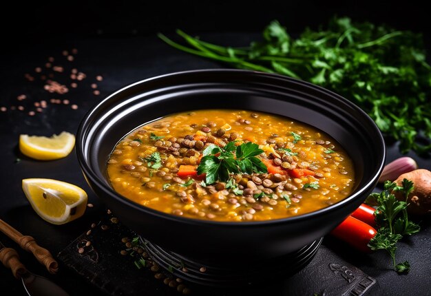 Photo of indian asian style spicy dhal curry