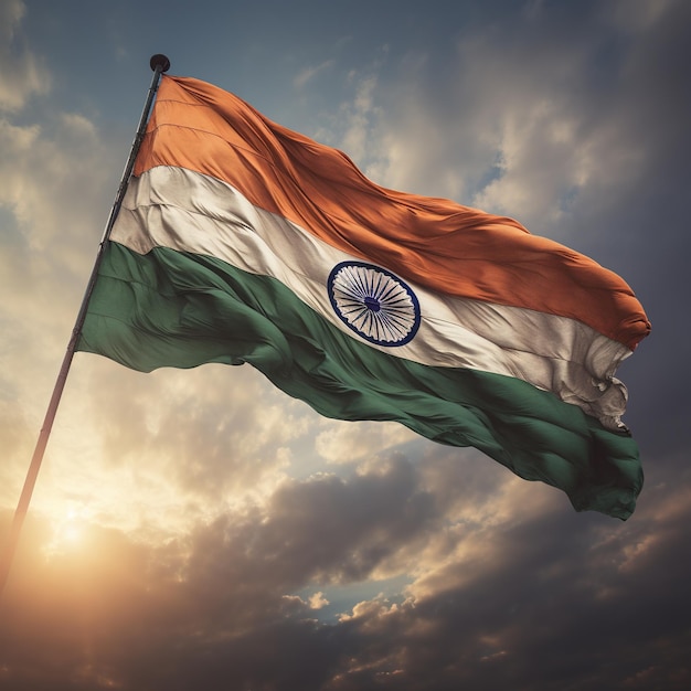 인도 국기의 사진