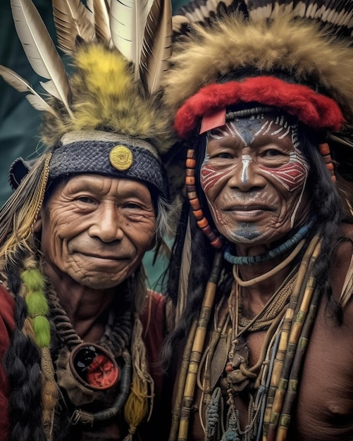 Foto una foto di un popolo indigeno