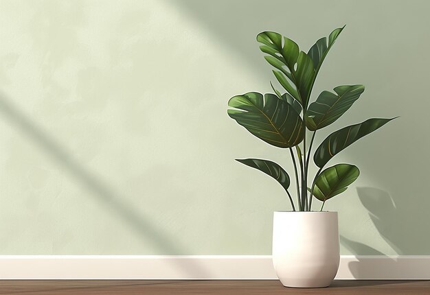 Photo of indoor plants on isolated white background