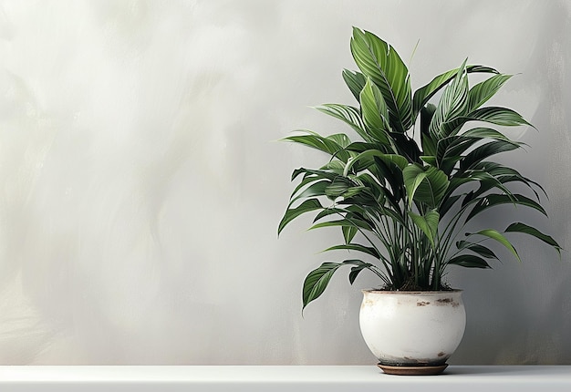 Photo of indoor plants on isolated white background