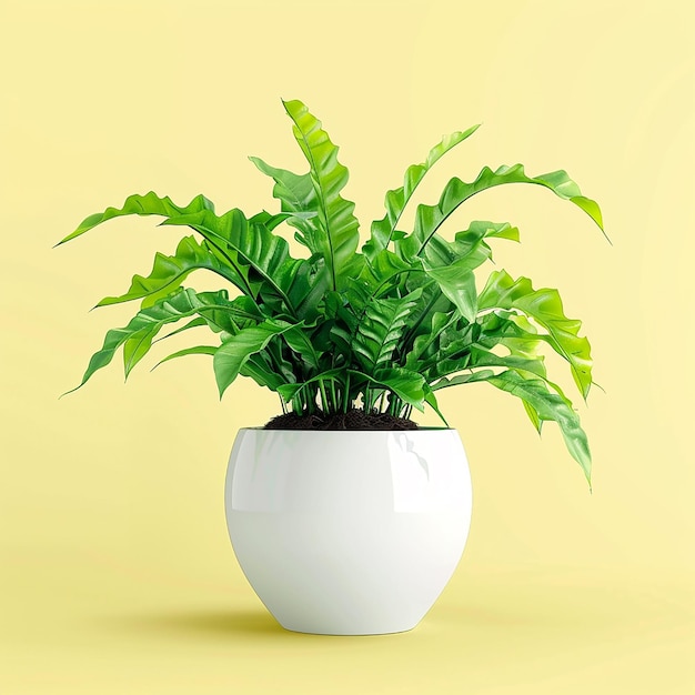 Photo of indoor plants on isolated white background
