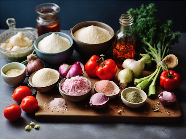 Photo photo of the ingredients for cooking