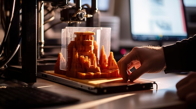 A Photo of Innovative 3D Printing Technology in Action