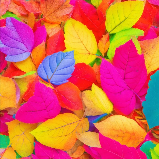 Photo photo intricate colorful leaves background