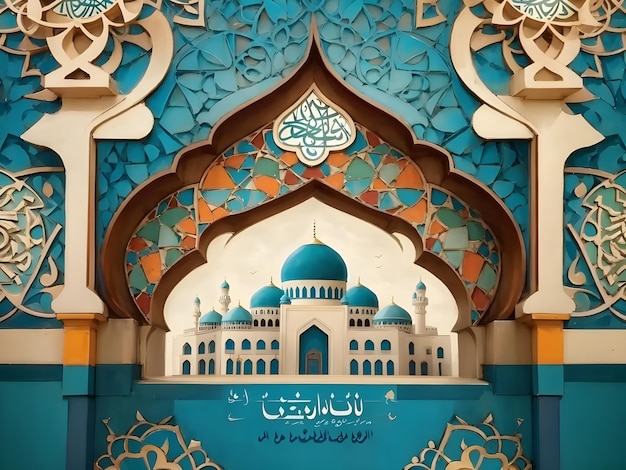 Photo a islamic background generative by ai