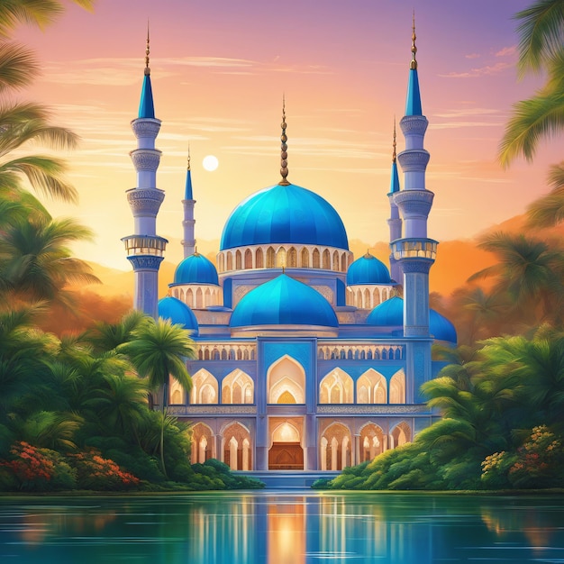 Photo islamic mosque illustration